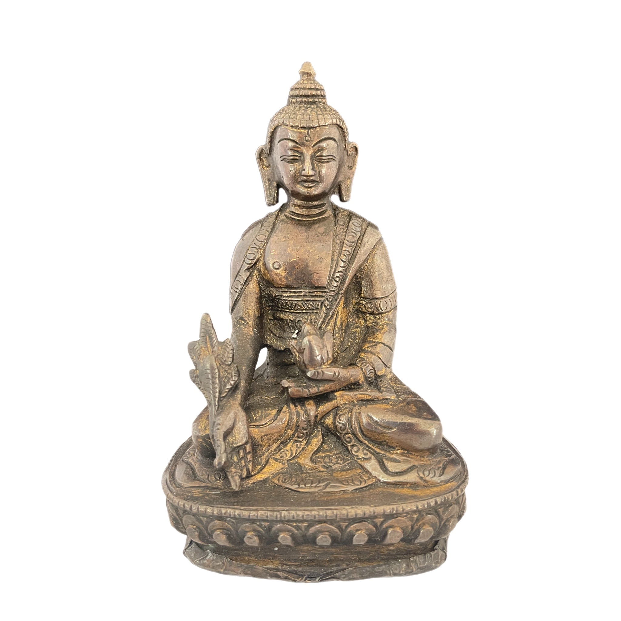 Handcrafted medicine metal Buddha statue 