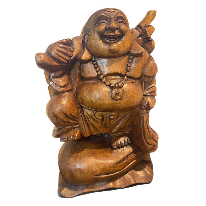 Hand Carved Wooden Travelling Buddha