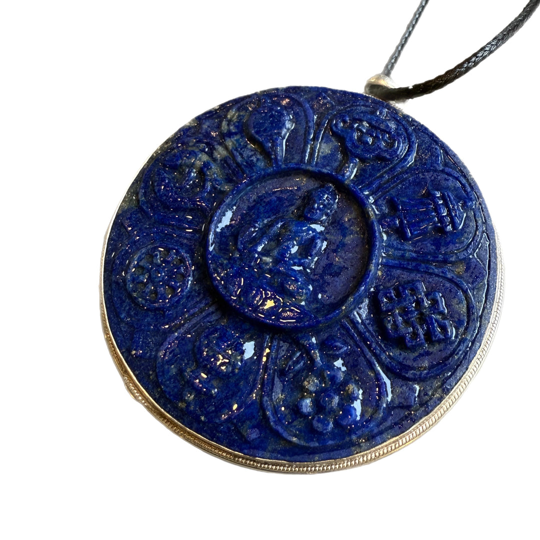 Hand Carved Lapis Necklace