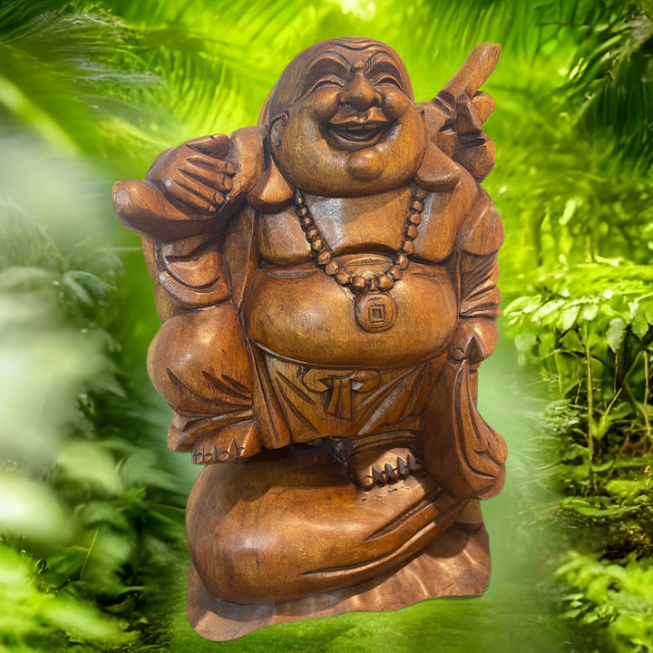Hand Carved Wooden Travelling Buddha