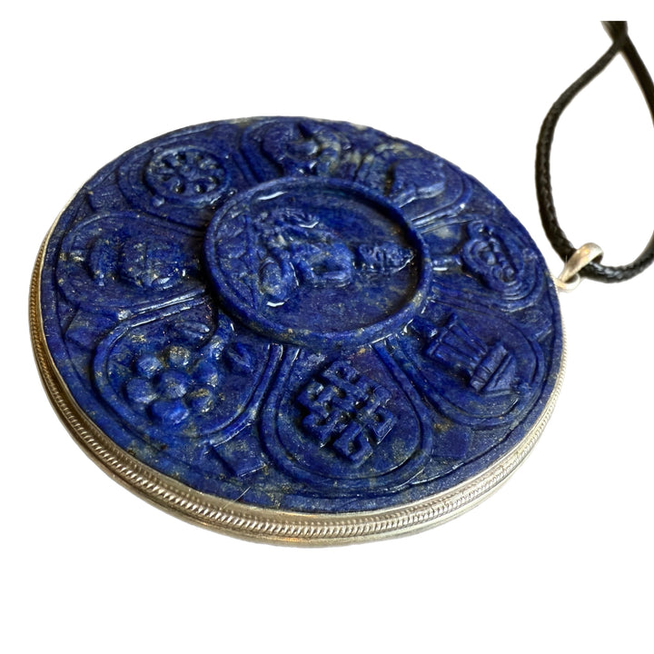 Hand Carved Lapis Necklace