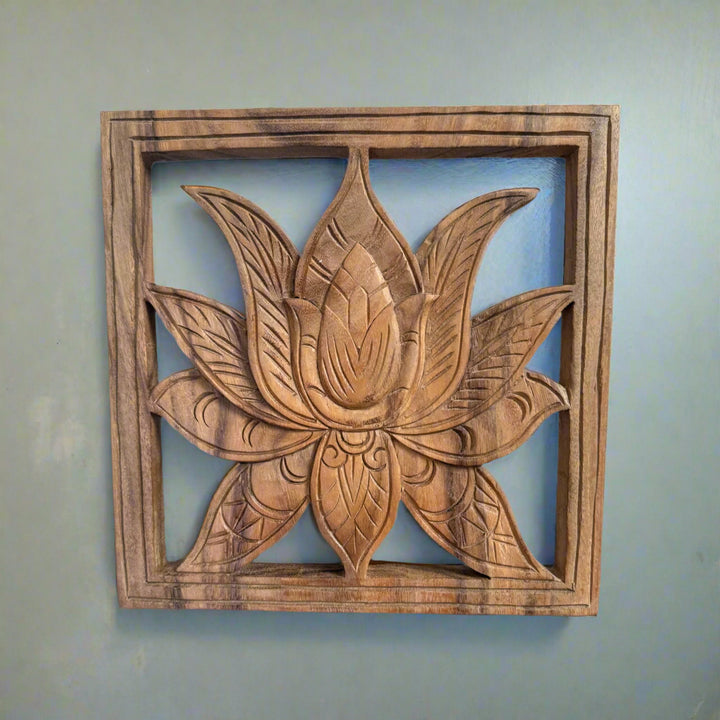 Hand Carved Lotus Flower