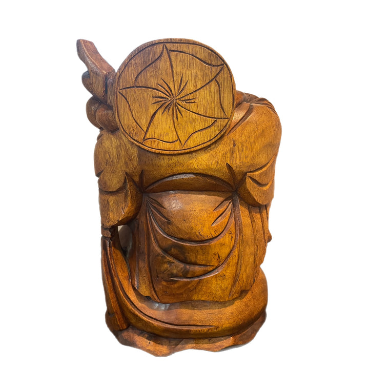 Hand Carved Wooden Travelling Buddha