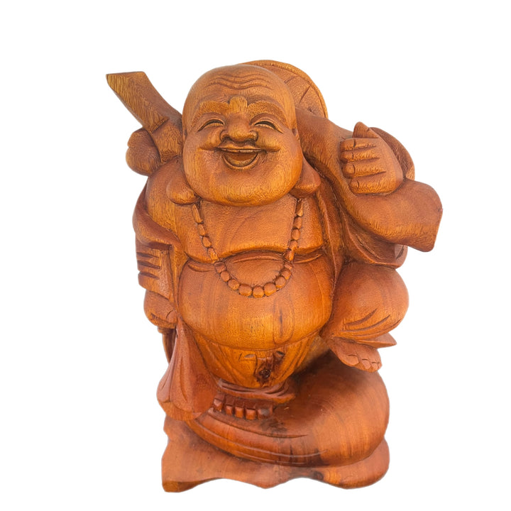 Hand Carved Wooden Travelling Buddha