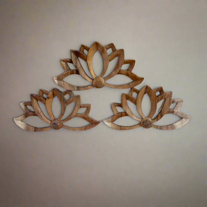 Hand Carved Lotus Silhoutte