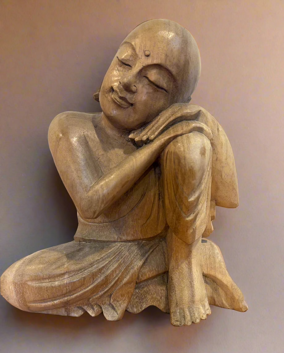 Hand Carved Peaceful Resting Young Buddha