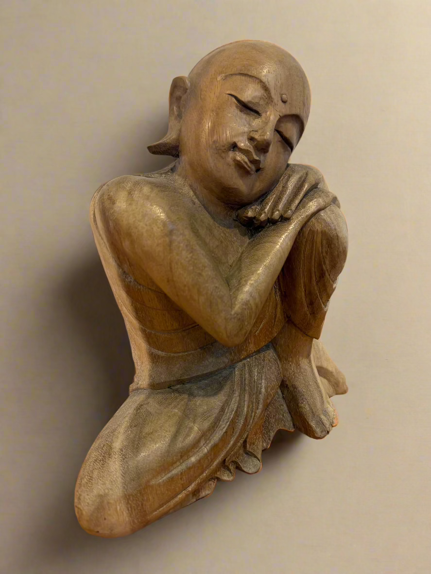 Hand Carved Peaceful Resting Young Buddha