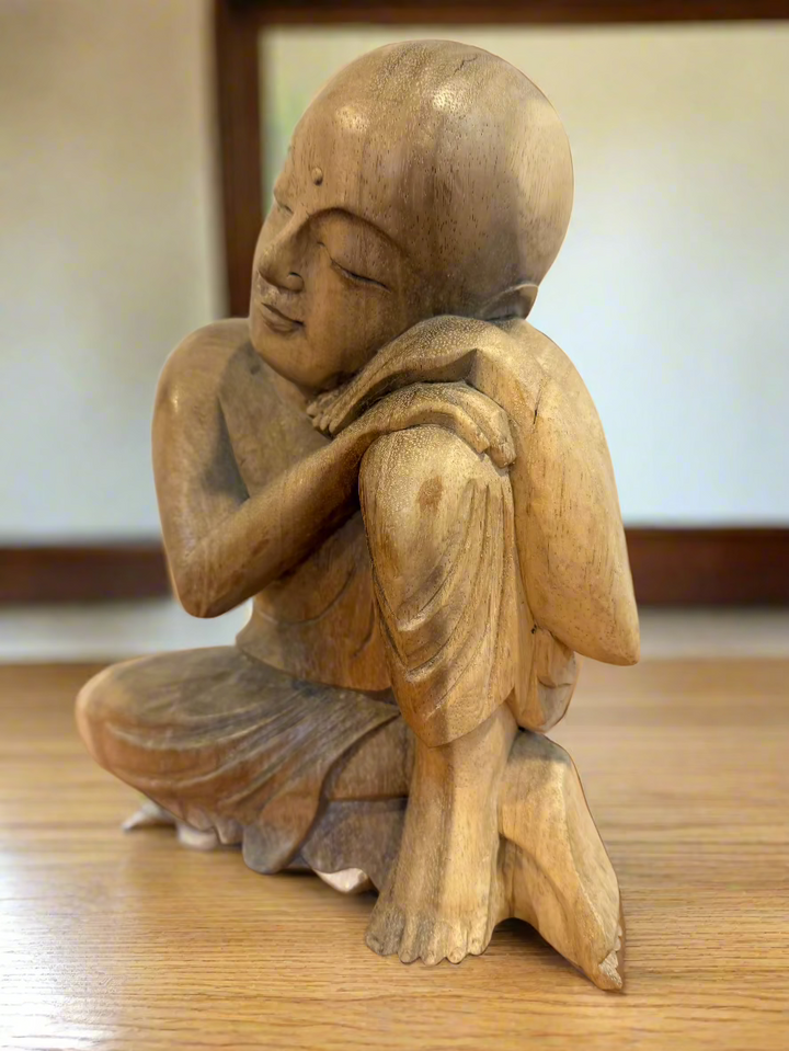 Hand Carved Peaceful Resting Young Buddha