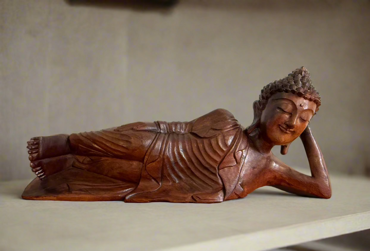 Hand Carved Reclining Buddha