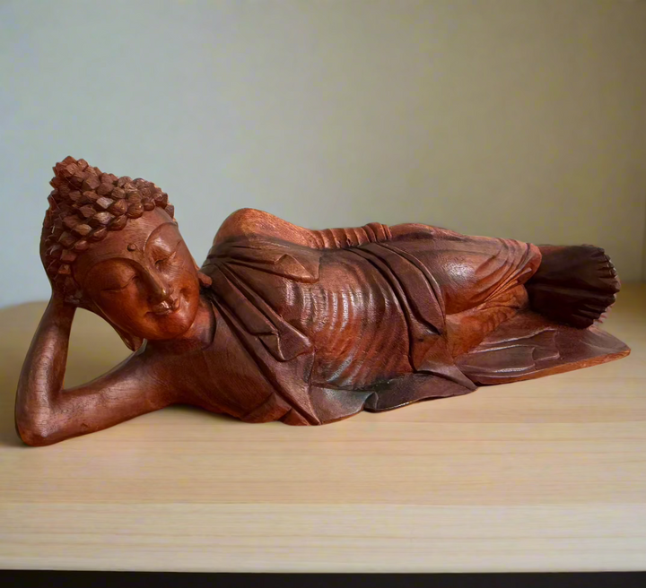 Hand Carved Reclining Buddha