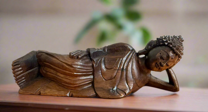 Hand Carved Reclining Buddha