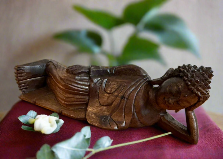Hand Carved Reclining Buddha