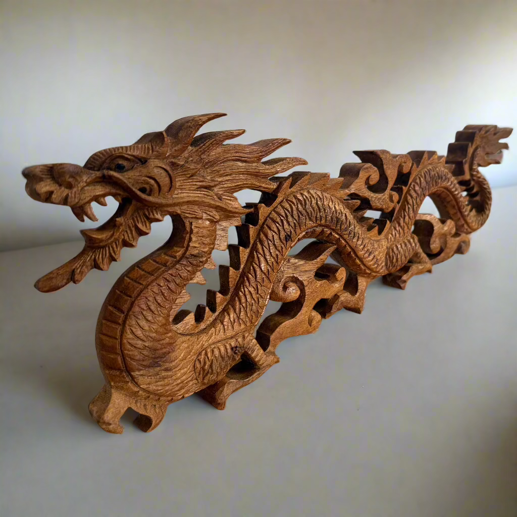Hand Carved Dragon Plaque