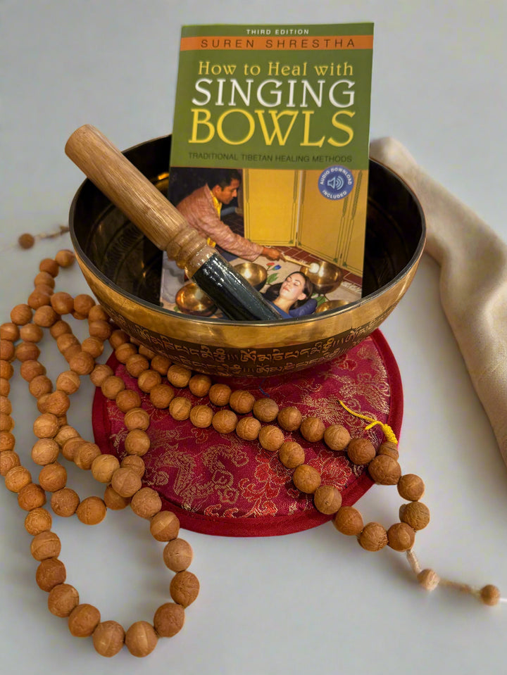How to Heal With Singing Bowls  -Tibetan Sound Healing Book - by Suren Shrestha